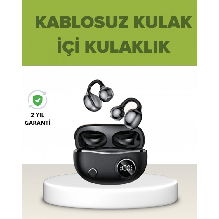 Bluetooth 5.4 Wireless Headset with Open Ear Design– Long Battery Life