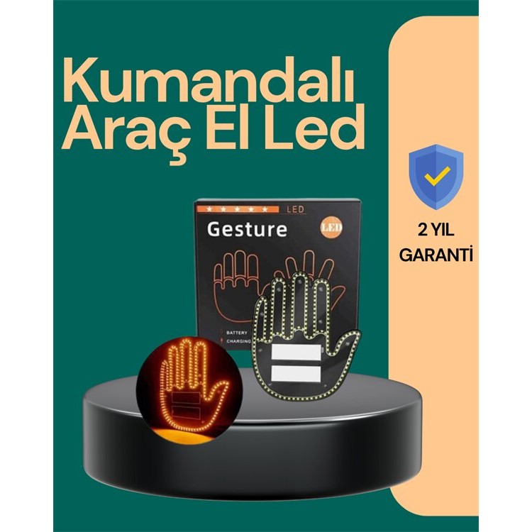 Kablosuz Kumandalı LED Jest Işığı – 3 Modlu Araba Arkası Mesaj Işığı 203 LED ile Yüksek Parlaklık