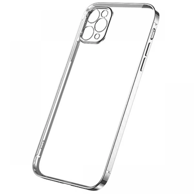 ALLY iPhone 12 Pro 6.1 Metal LookShockproof Silicone Case-(5775)