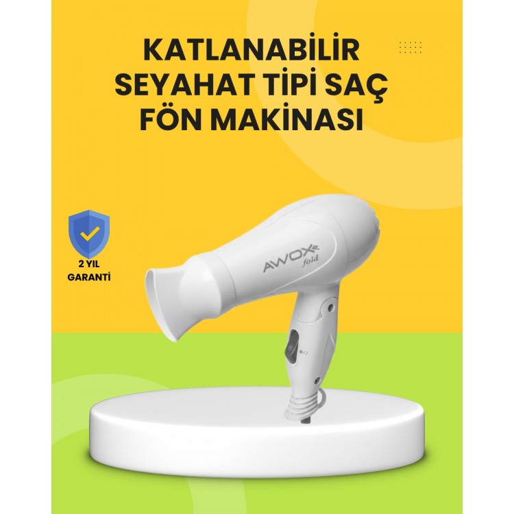 Katlanır Gövdeli Saç Kurutma Makinesi Ev ve Valiz Kullanımı