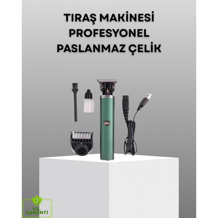 Profesyonel Şarjlı Tıraş Makinesi – 180 Dakika Kullanım 2.5 Saat Hızlı Şarj Evrensel USB Şarj Girişli