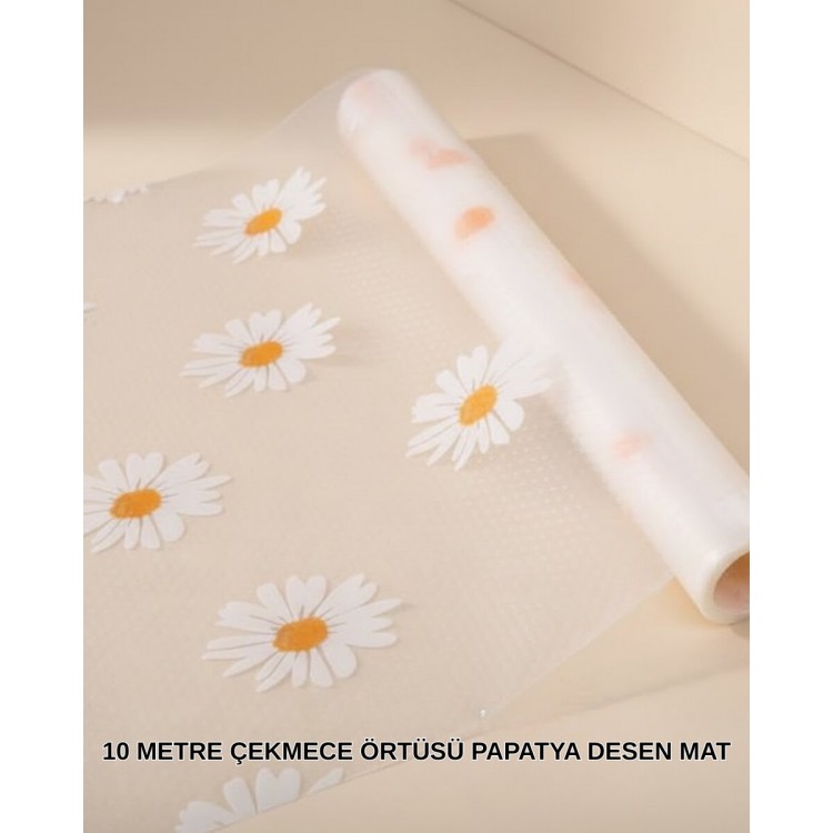 10 Meters Daisy Patterned Easy to Clean Drawer Mat