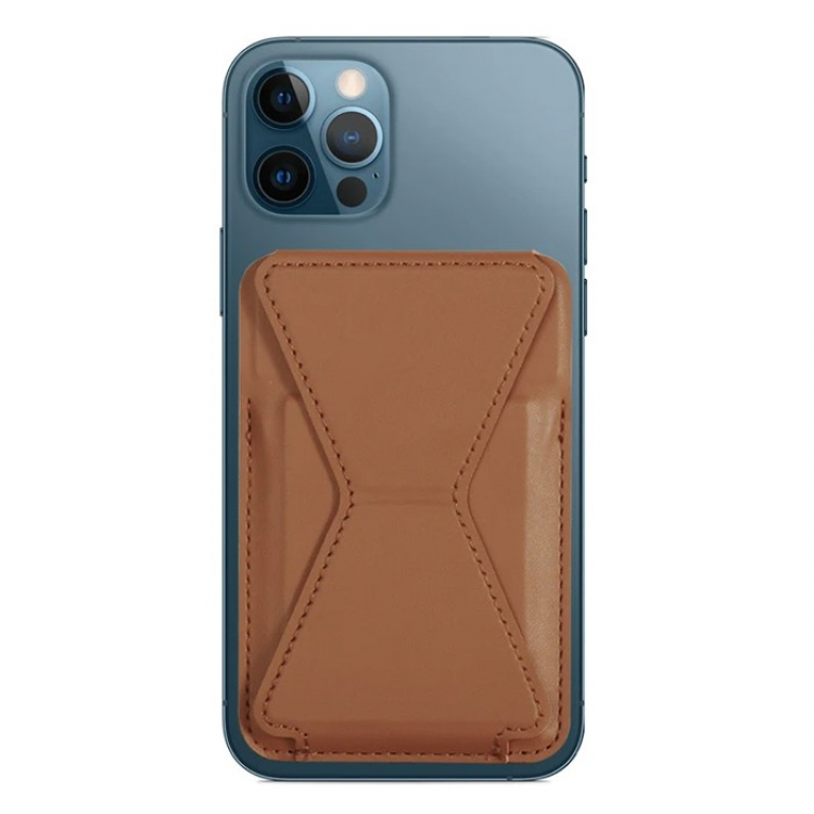 ALLY With Stand for iPhone 15-14- 13-12Leather Wallet Magsafe Card Holder Wallet Case-(5775)