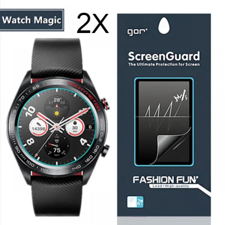 Gor Huawei Watch Magic 2 Darbe Emici Ekran Koruyucu 2 Adet Set-(5775)