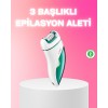 3 in 1 Epilatör Metal Başlıklı IPX5 Su Geçirmez 90 Dakika Şarjlı Epilasyon Cihazı