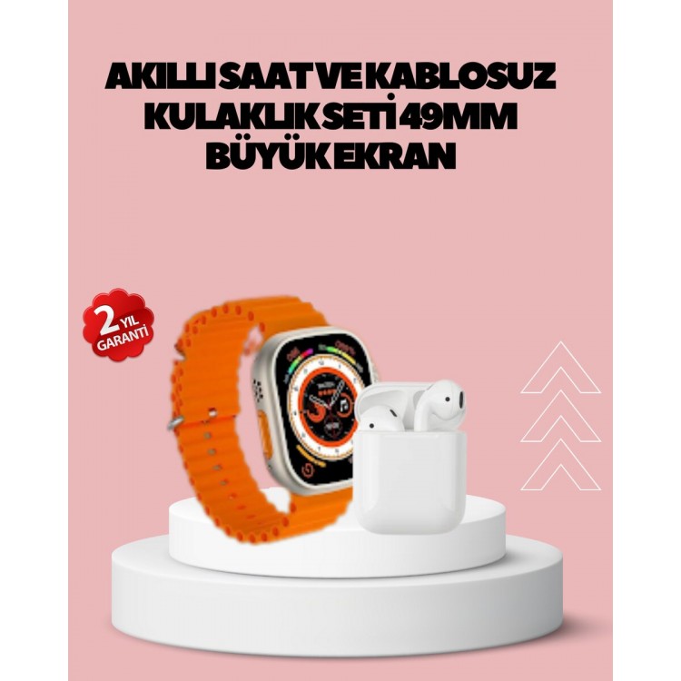 Watch 9 Max Akıllı Saat 45 mm Geniş Ekran Kulaklık Seti