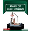 El Ele Tutuşan Çift Figürlü Dekoratif Gece Lambası Romantik Tasarım
