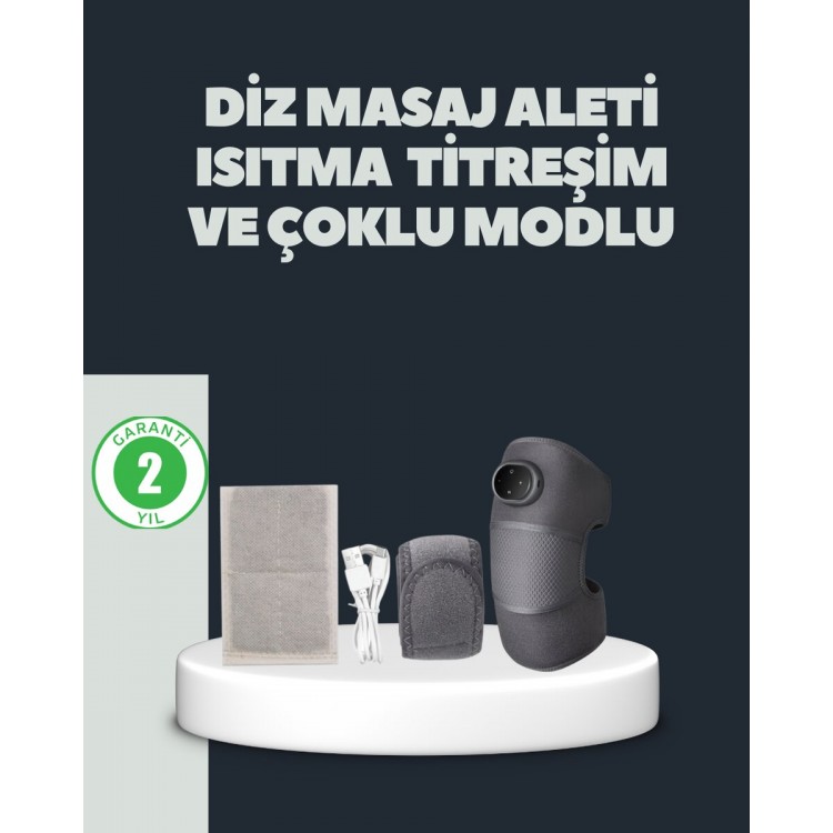 Isıtmalı Titreşimli Diz Masaj Cihazı 3D Rezonans Teknolojili