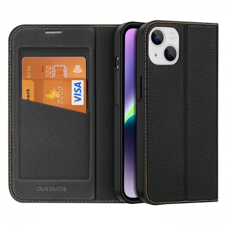 Dux Ducis iPhone 14 Plus 6.7 CaseSkin X PU Leather Magnetic Cover Case MagneticFolio Case-(5775)