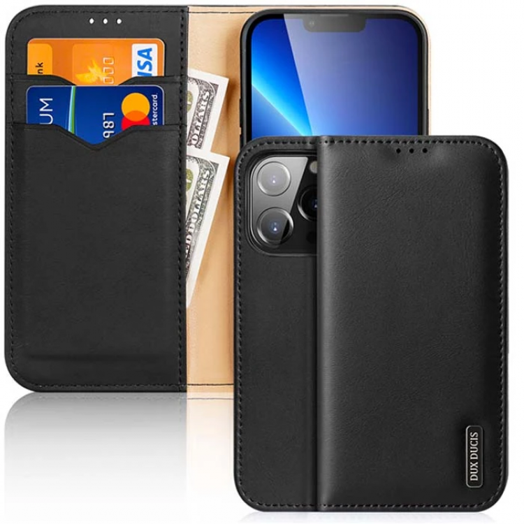 Dux Ducis iPhone 13 Pro Max Case MagneticLeather Case with Wallet Hivo Series-(5775)