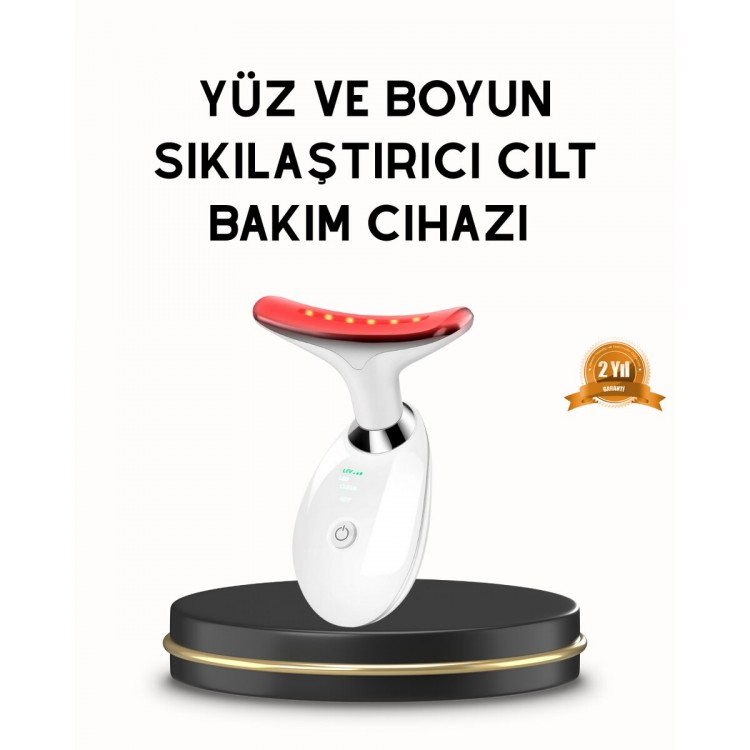 Boyun ve Gıdı Toparlayıcı EMS Cilt Sıkılaştırıcı 7000 Titreşim Isı Terapisi