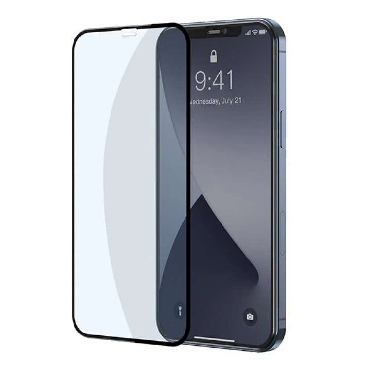 Baseus iPhone 12-12 Pro 0.3MM FullAnti Blue Light Tempered Glass Screen Protector 2PcsSet-(5775)