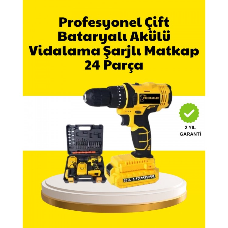 Çift Bataryalı 12V Akülü Matkap | 10 mm Metal 20 mm Ahşap Delme Kapasitesi