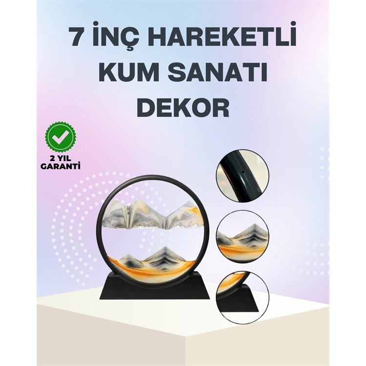 Zihin Açıcı Kum Manzarası – 3D Dinamik Kum Tablosu Dekoratif Dönüştükçe Yenilenen Sakinleştirici Sanat Eseri