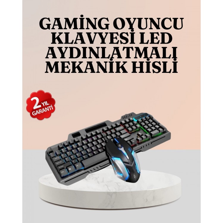 RGB Aydınlatmalı Oyuncu Klavye Mouse – Mekanik Hissiyat Maksimum Kontrol