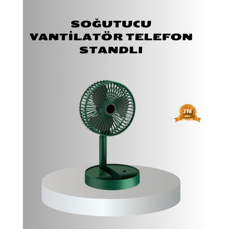 Şarjlı Katlanabilir Mini Fan – 3 Kademe Hız Ayarı Taşınabilir Tasarım