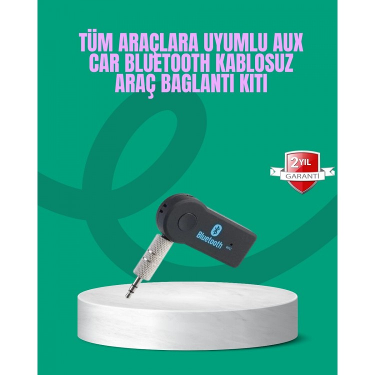 Taşınabilir Bluetooth AUX Araç Müzik ve Konuşma Kiti