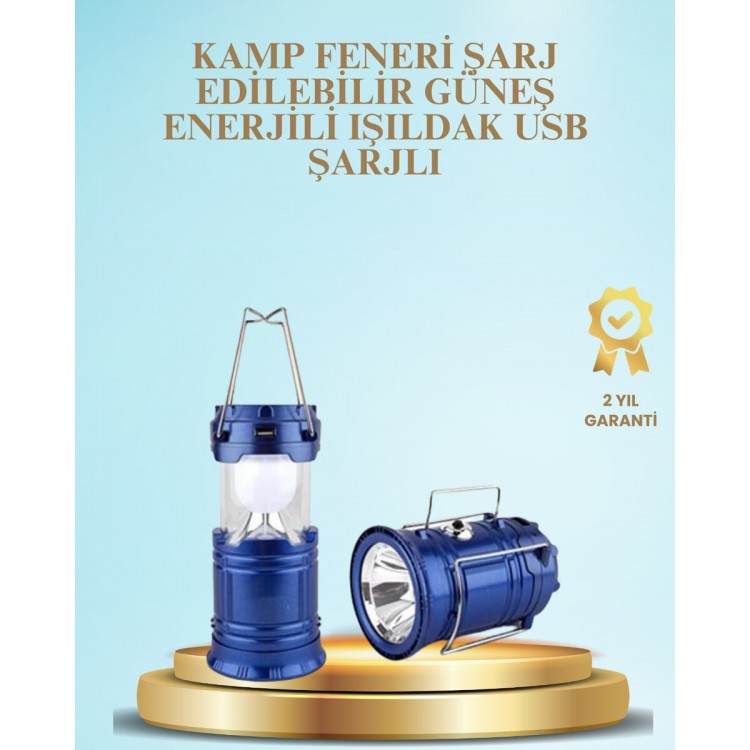 Solar Powered Rechargeable Large Camping Lantern with Sled– Foldable Multifunctional with USB Output
