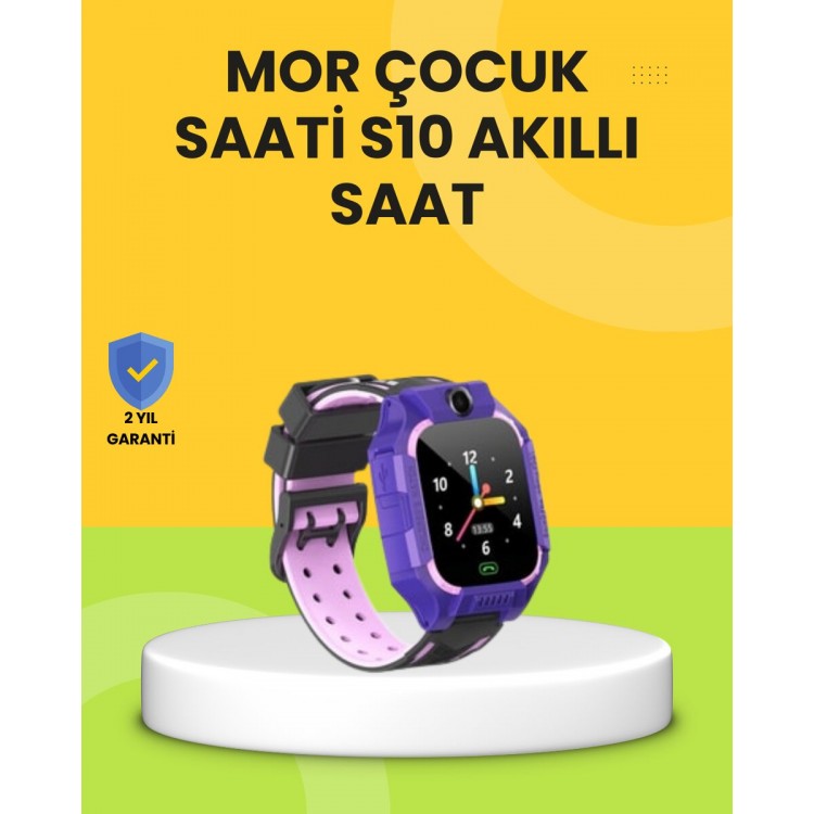 S10 Smart Children's Watch Purple Design Pedometer andWith Alarm Function