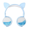 ALLY Cat Ear Glitter Wired On-Ear Headphones with Microphone3.5mm jack - (5775)
