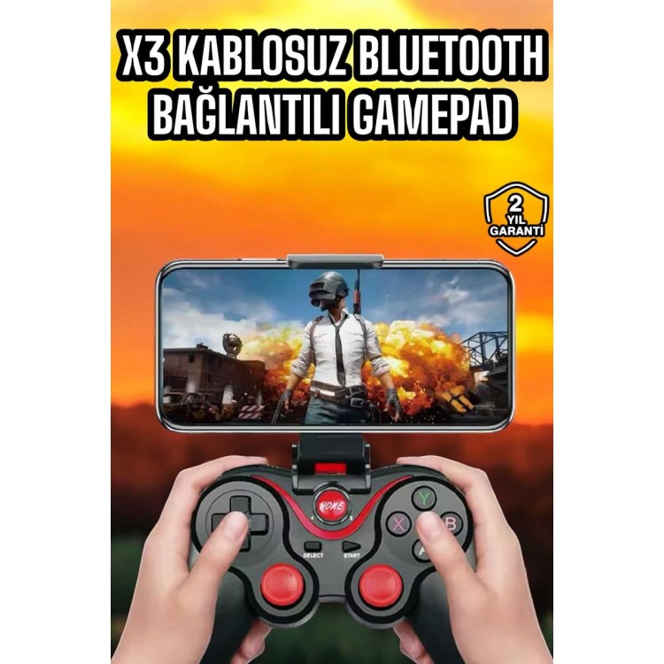 Android Uyumlu Gamepad X3 Game Stick Oyun Kolu Bluetooth Bağlantılı