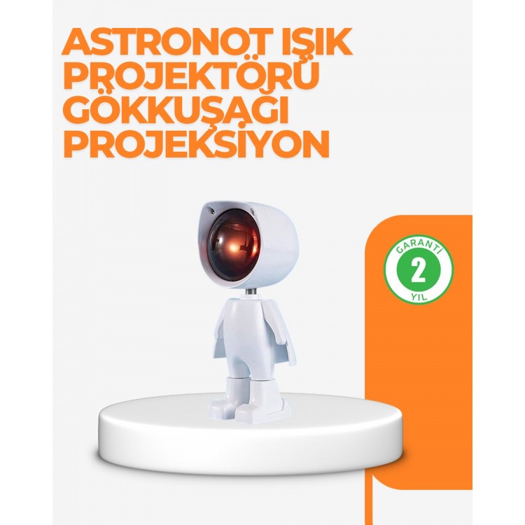 USB Şarjlı Taşınabilir Gün Batımı Projektör Lambası