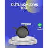 Dolap ve Raflar İçin 4 cm Kilitli Tekerlek Tekli