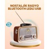 Eskitme tasarımlı ahşap Bluetooth radyo, klasik çizgileri modern teknoloji ile buluşturur. 3 bantlı radyo sistemi (FM, AM, SW) ile geniş yayın seçenekleri sunar. Bluetooth bağlantı sayesinde kablosuz müzik keyfi yaşatır.USB ve SD kart girişleri ile dijita