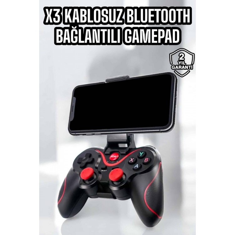 X3 Gamepad Joystick Bluetooth Connected Gamestick AndroidUyumlu