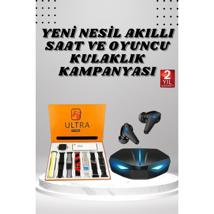 Smart Watch and Gaming Headset ANC with 7 Bands&nbsp;Solar Voice Call with In-Ear Microphone