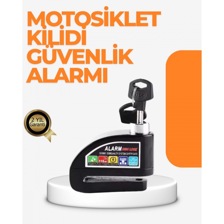 Disc Lock with Alarm Sensor Motorcycle Scooter Bicycle Security