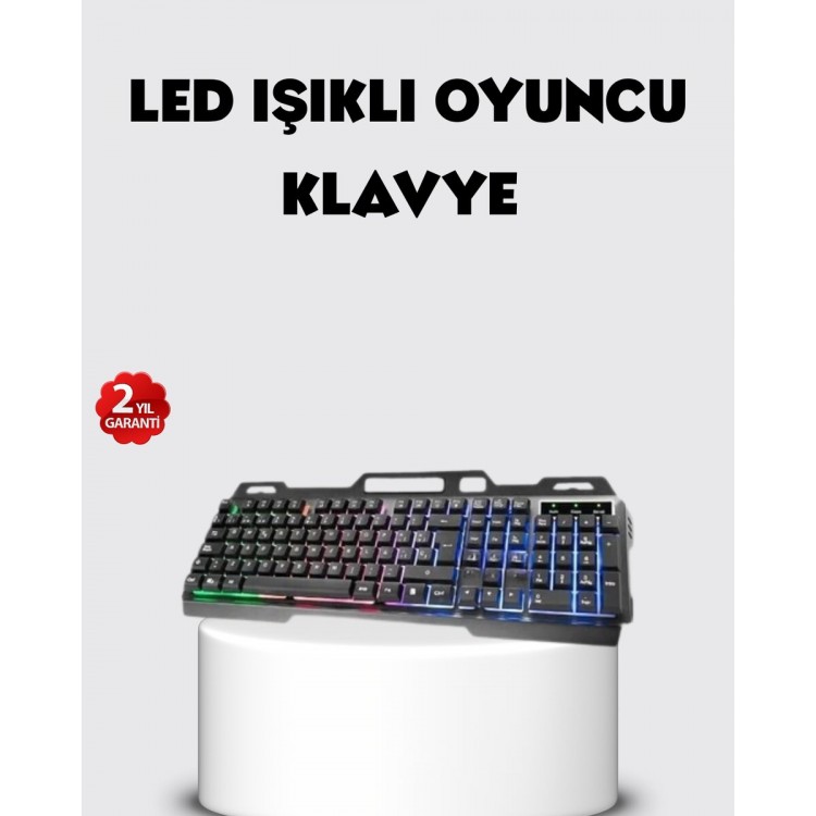 RGB Aydınlatmalı Klavye Mouse Seti – USB Bağlantılı Türkçe Q Ayarlanabilir DPI Ergonomik Yapı