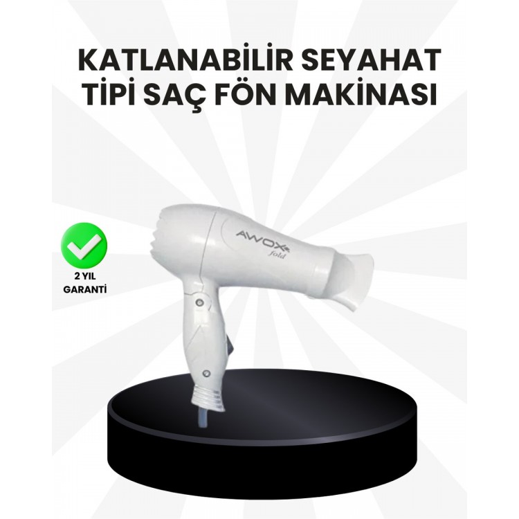 Taşınabilir Fön Makinesi Katlanır Gövde Enerji Tasarruflu