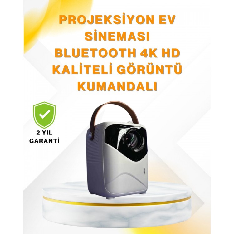 Ultra HD Çözünürlüklü Taşınabilir Projektör – 1920x1080 Piksel Görüntü Kalitesi