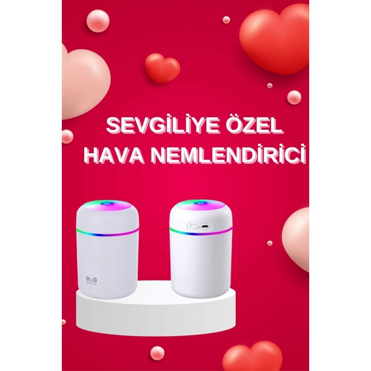 Gift for Lover LED Light Air Humidifier USB RechargeableSpecial for Valentine