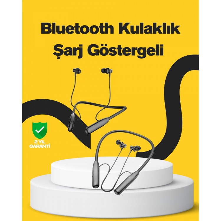Y12 Bluetooth Boyun Bantlı Kulaklık – 100 Saat Pil Bluetooth 5.3 Dokunmatik Kontrol