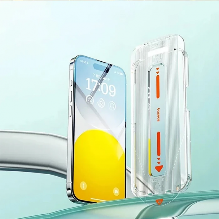 Baseus Crystal iPhone 15 Plus Full Protection Eye-Protection Tempered Glass Screen Protector-(5775)