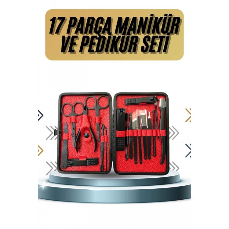 17 Piece Manicure Pedicure Set Hand Foot CareSet Nail Clipper File