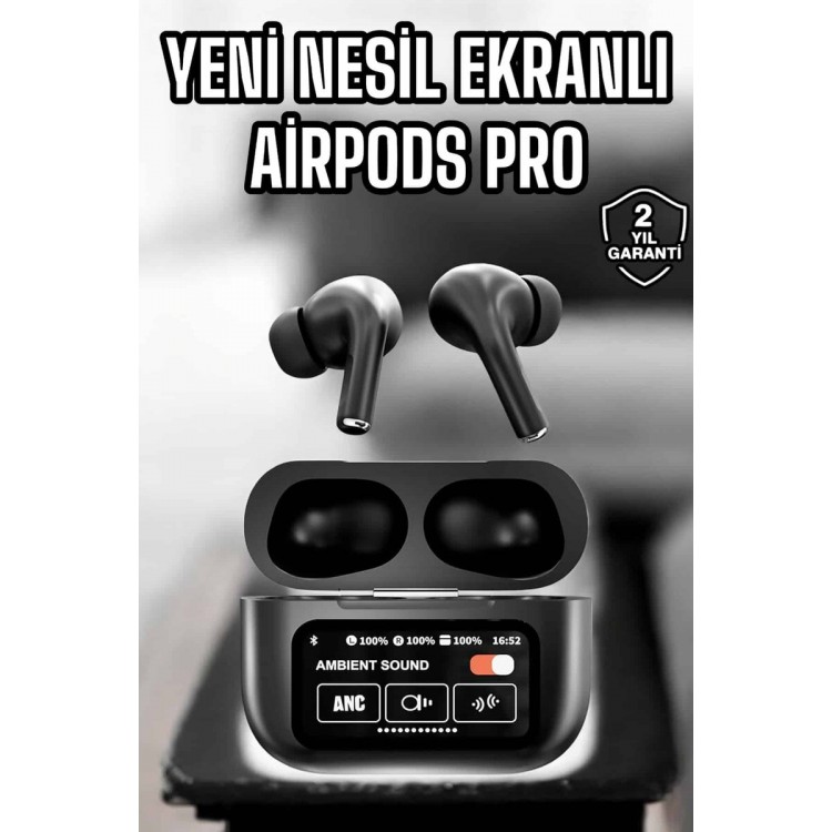 Wireless Bluetooth Headset ANC with Screen Long Charging TimeDestekli