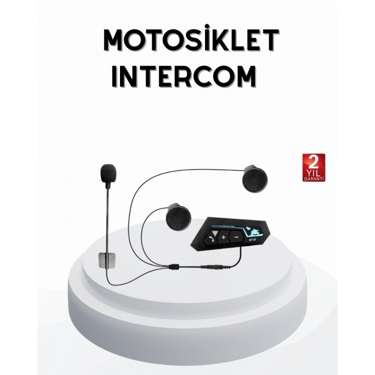 BT22 Wireless Helmet Headset – Bluetooth 5.0Intercom Waterproof and Long-Lasting Battery