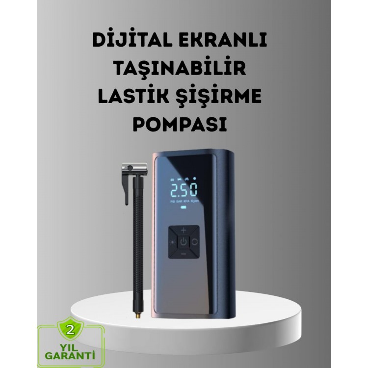 Wireless Air Pump with Digital Display LED Light 12V80W