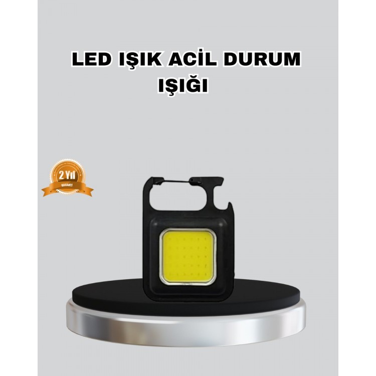 USB Şarjlı 800 Lümen LED Fener – Mini Boy 3 Işık Modlu Anahtarlık Tipi El Feneri