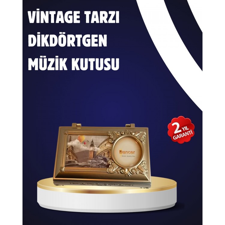 Piyano Tasarım Müzik Kutusu Balerin Figürü ve Takı Bölmeli