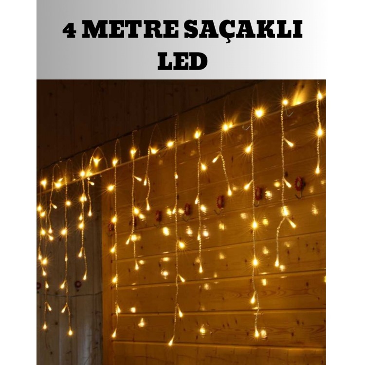 4 Metre Şelale Led Işık Perdesi Dekoratif