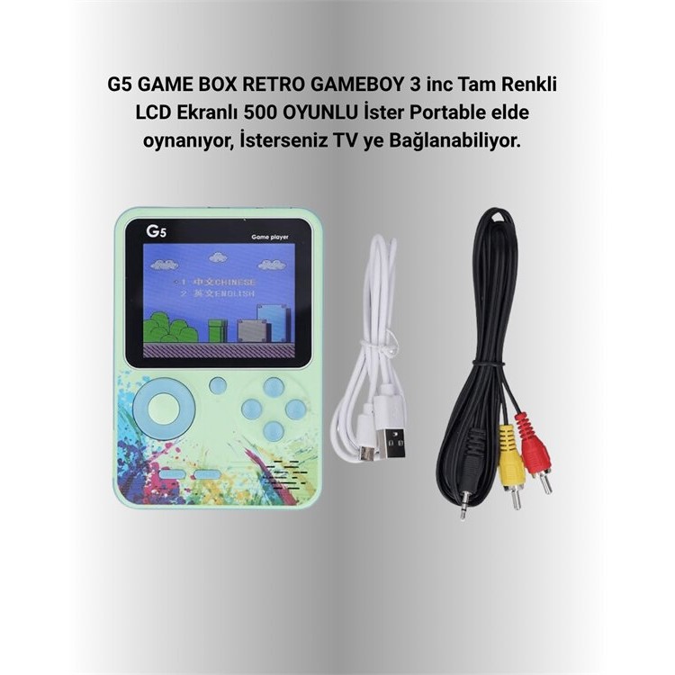G5 Game Box Retro Mini Game Console –500 Built-in Games