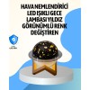 Projektör ışıklı ve aromaterapi destekli taşınabilir nemlendirici cihaz USB bağlantılı