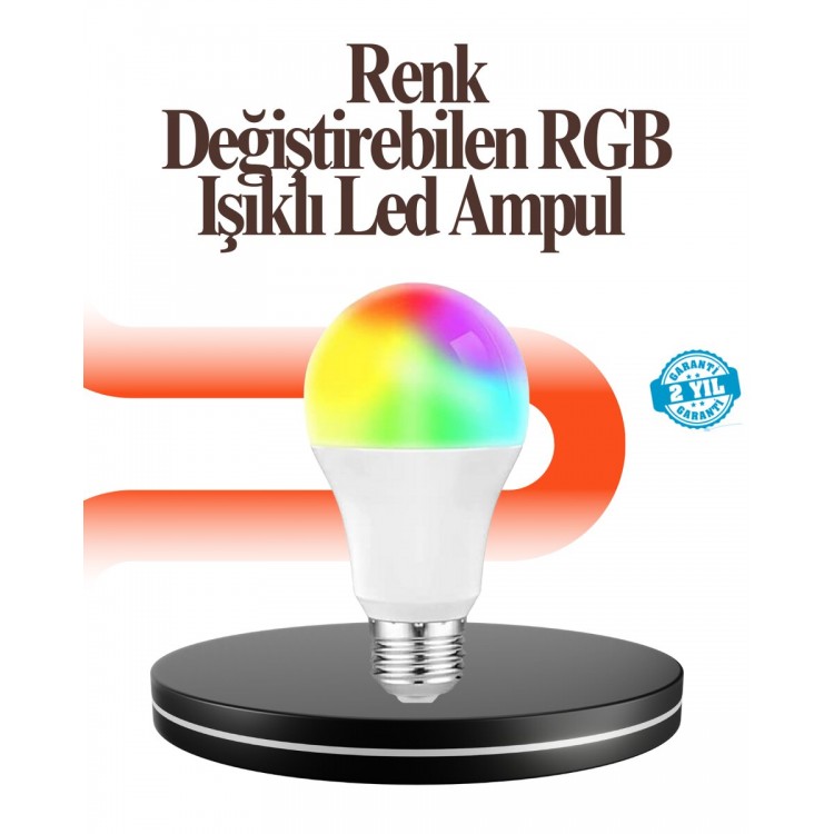 Renk Değiştiren RGB LED Ampul 16 Renk Uzaktan Kumandalı 2025 Model