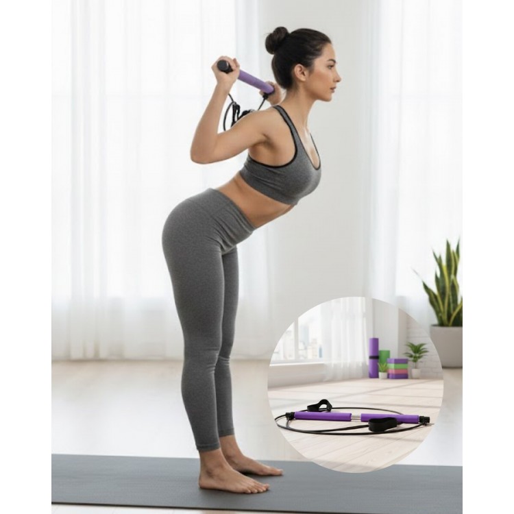 Pilates Bar Resistance Bar Muscle Toning and FlexibilityEnhancing Design