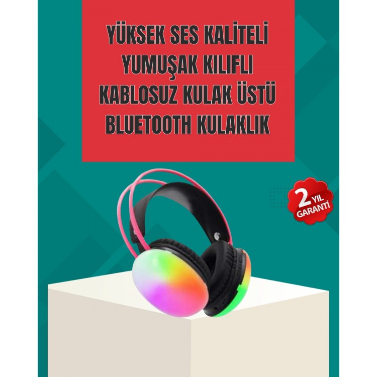 Type-C Şarjlı RGB Işıklı Bluetooth Oyuncu Kulaklığı