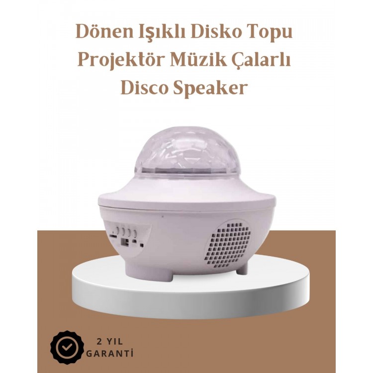 Müzik Ritimli Işık Değişimi & Dönen Dalga Efekti – Galaxy Projektör
